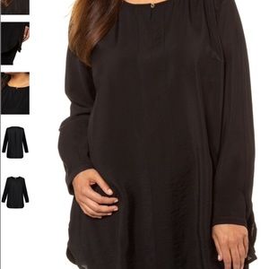 NWT Ulla Popken Mixed Fabric Seam Detail Tunic